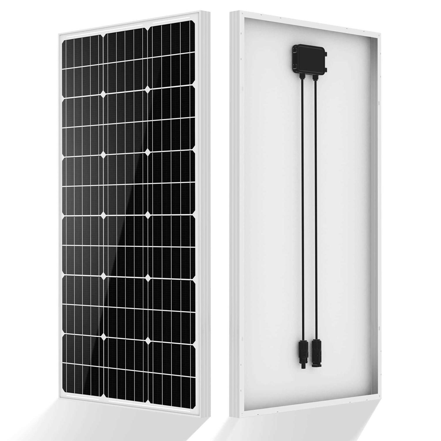 ECO-WORTHY 100 Watt 12 Volt Monocrystalline Photovoltaic PV Solar Pane - Cheap Fitting