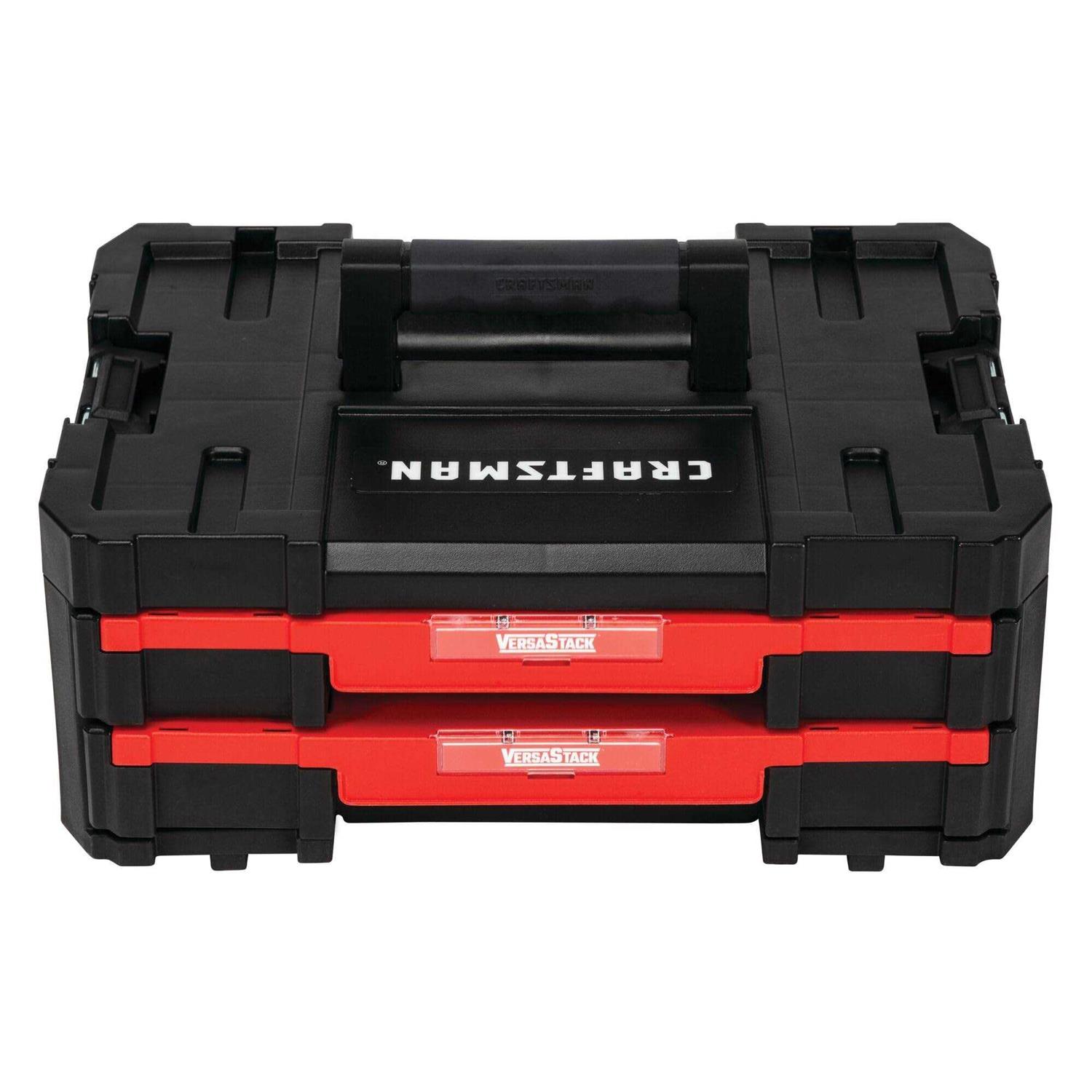 Craftsman VERSASTACK 17 in. 2-Drawer Tool Box Black/Red - Cheap Fitting