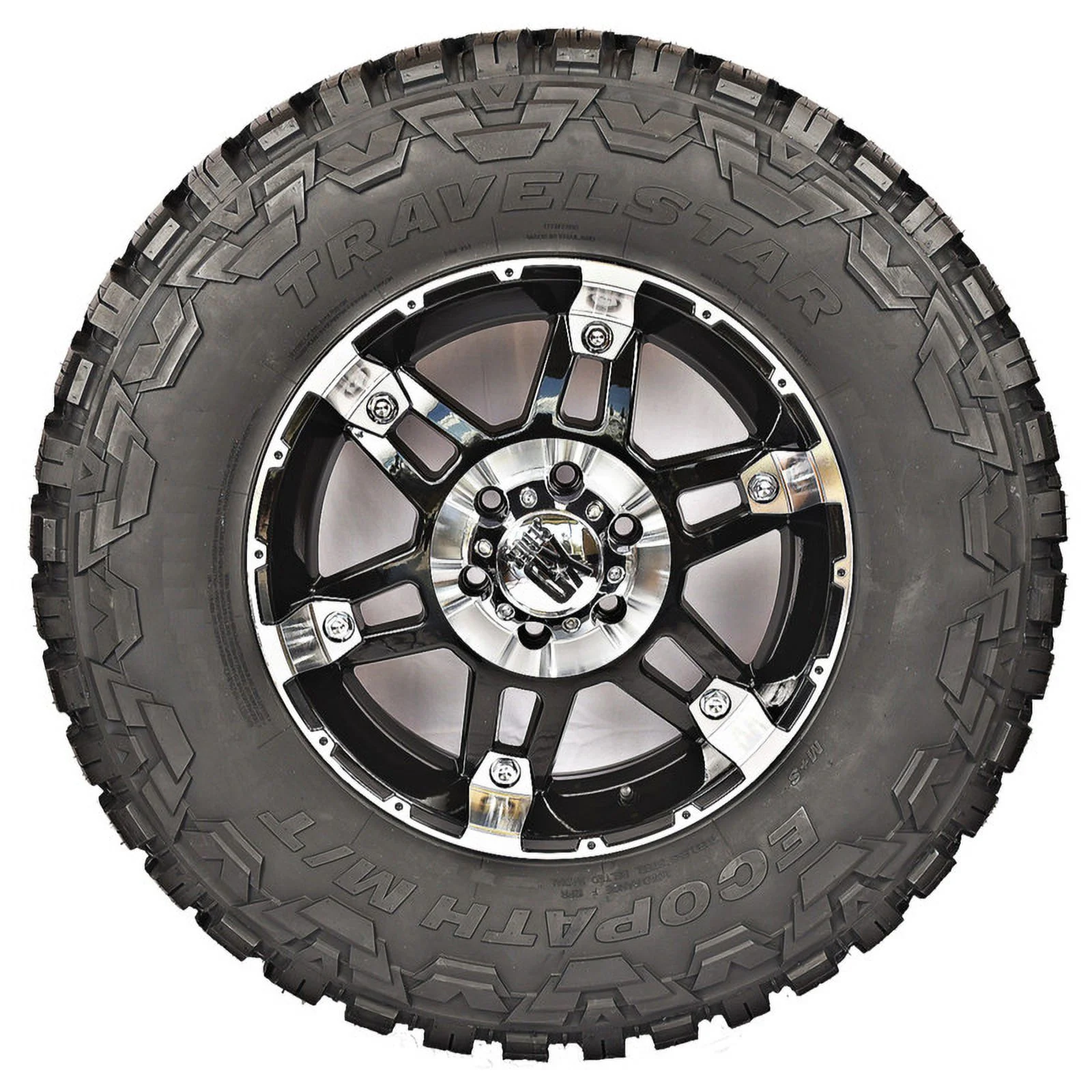 Travelstar ECOPATH M/T 35X12.50R22 12 Ply 121Q Load Range F SUV Light Truck Mud Terrain Tire 35/12.50/22 MT (Tire Only) - Cheap Fitting