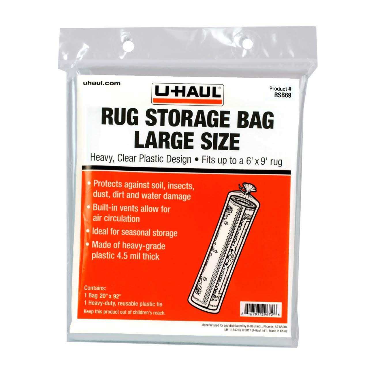 U-haul Jumbo Rug Storage Bag Protection for Jumbo Rolled Rug - Cheap Fitting