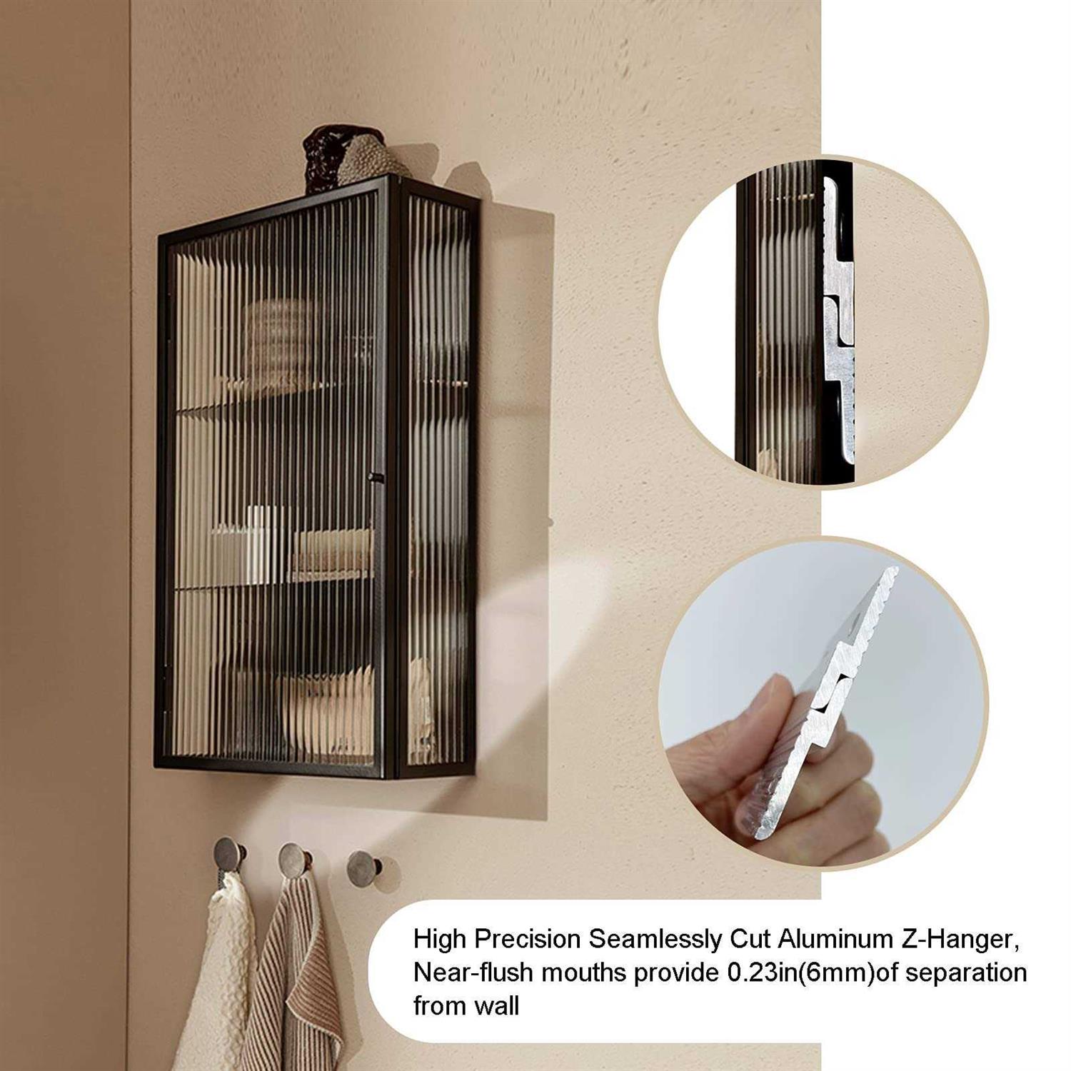 Apragaz 2” French Cleat Picture Hanger Heavy Duty Aluminum Z Clips with Screws - Cheap Fitting