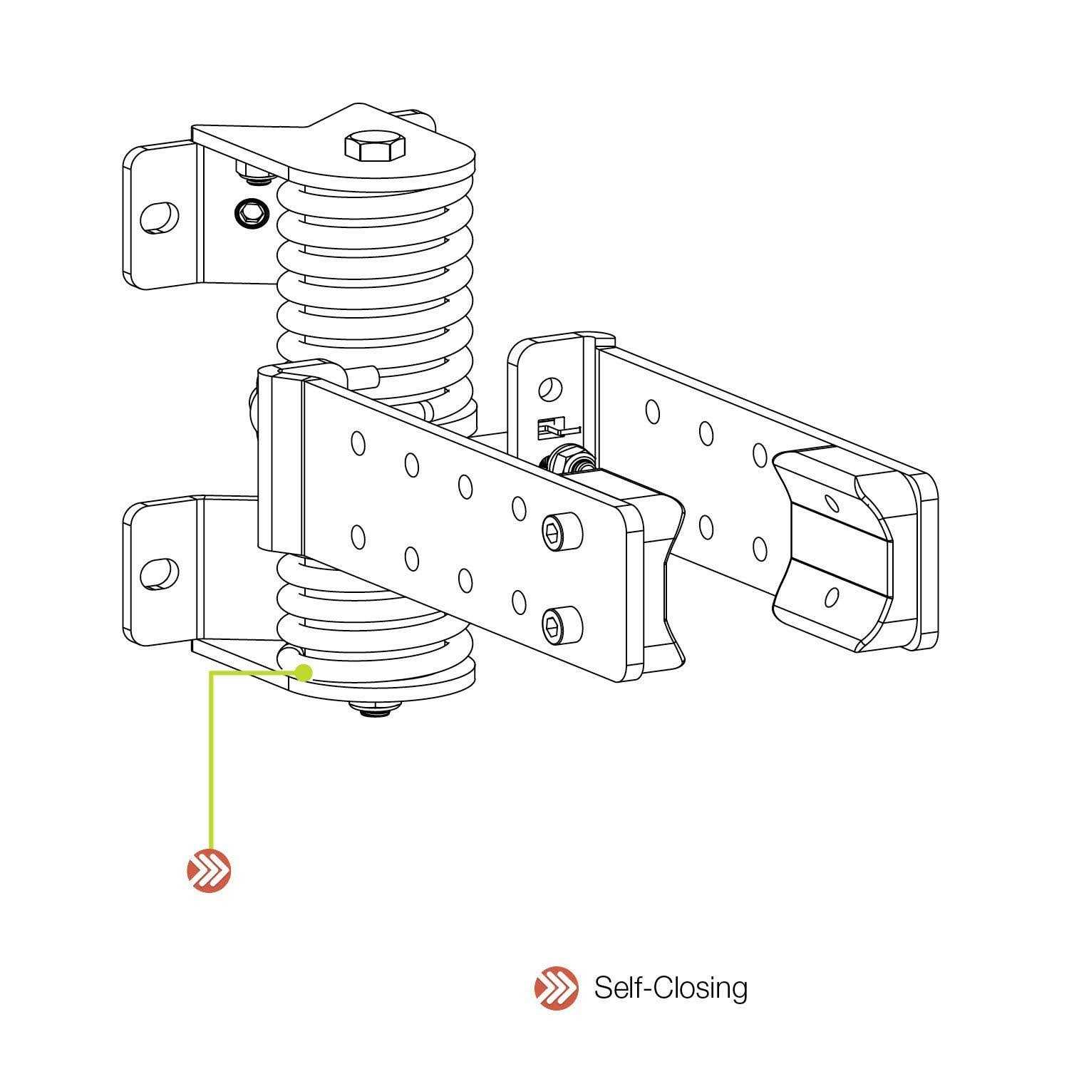 Barrette Outdoor Living Self-Closing Device 73014317 - Cheap Fitting