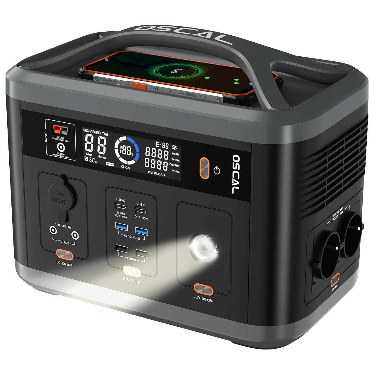 Blackview Oscal Portable Power Station PowerMax 700 666Wh Capacity - Cheap Fitting