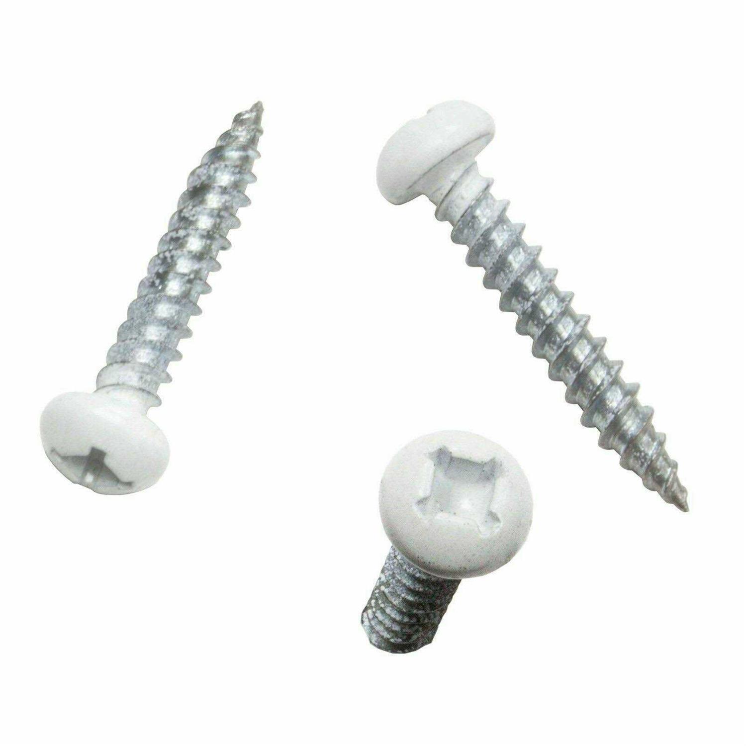 RecPro 8×1 Pan Head Metal RV Screws Polar White - Cheap Fitting