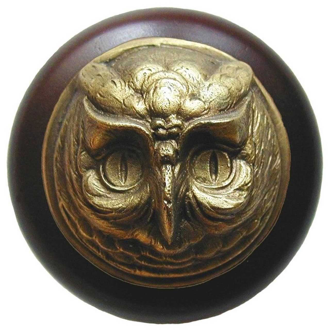 Notting Hill NHW-711W-AB Cabinet Knob Wise Owl - Cheap Fitting