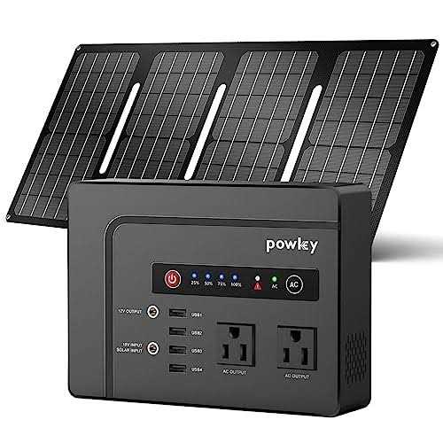 Powkey Solar Generator with Panel 146Wh/200W Portable Power Station with Solar Panel 40W - Cheap Fitting