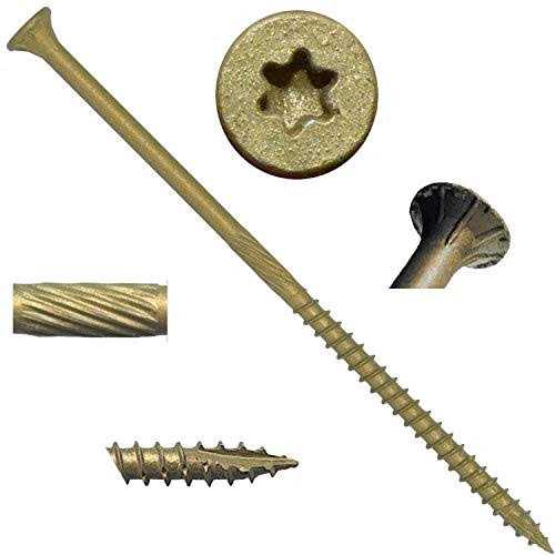 Jake Sales #8 x 1 Bronze Star Exterior Coated Wood Screw Torx/Star Drive Head - Cheap Fitting