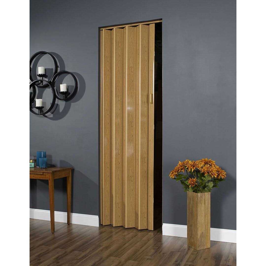 Homestyles Vienna Oak Woodgrain 36 x 80 PVC Interior Folding Door - Cheap Fitting