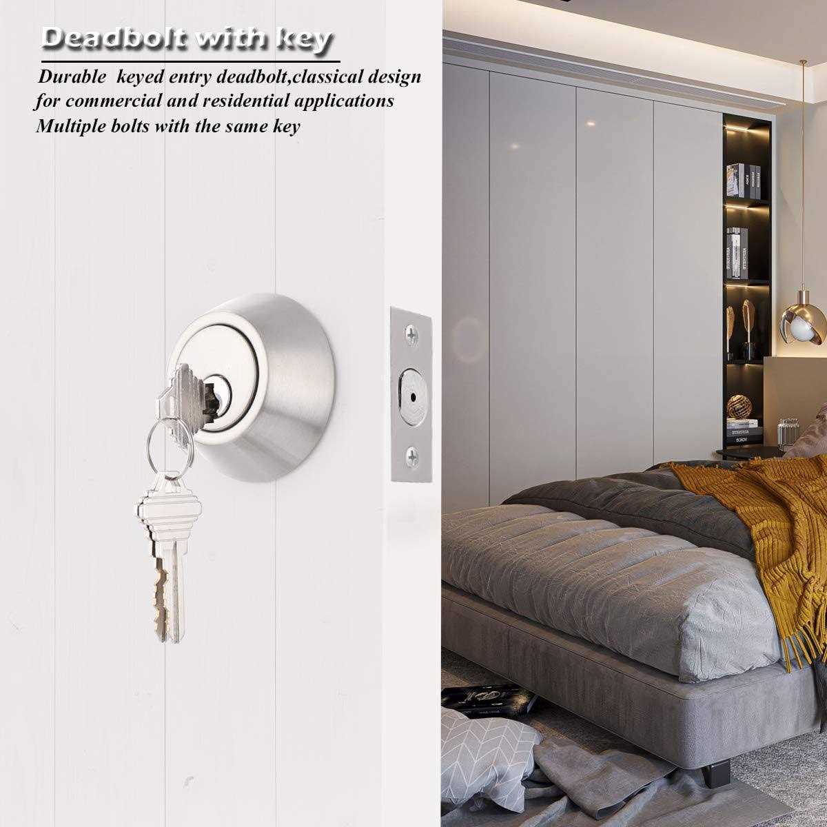 gobrico Keyed Alike Double cylinder Deadbolts Door Same Key - Cheap Fitting