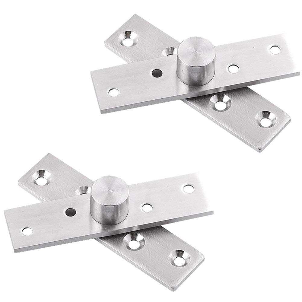 360 Degree Door Pivot Hinge Tiberham 2Pcs Stainless Steel Rotation Hidden Door Centre Shaft Pivot Hinges - Cheap Fitting