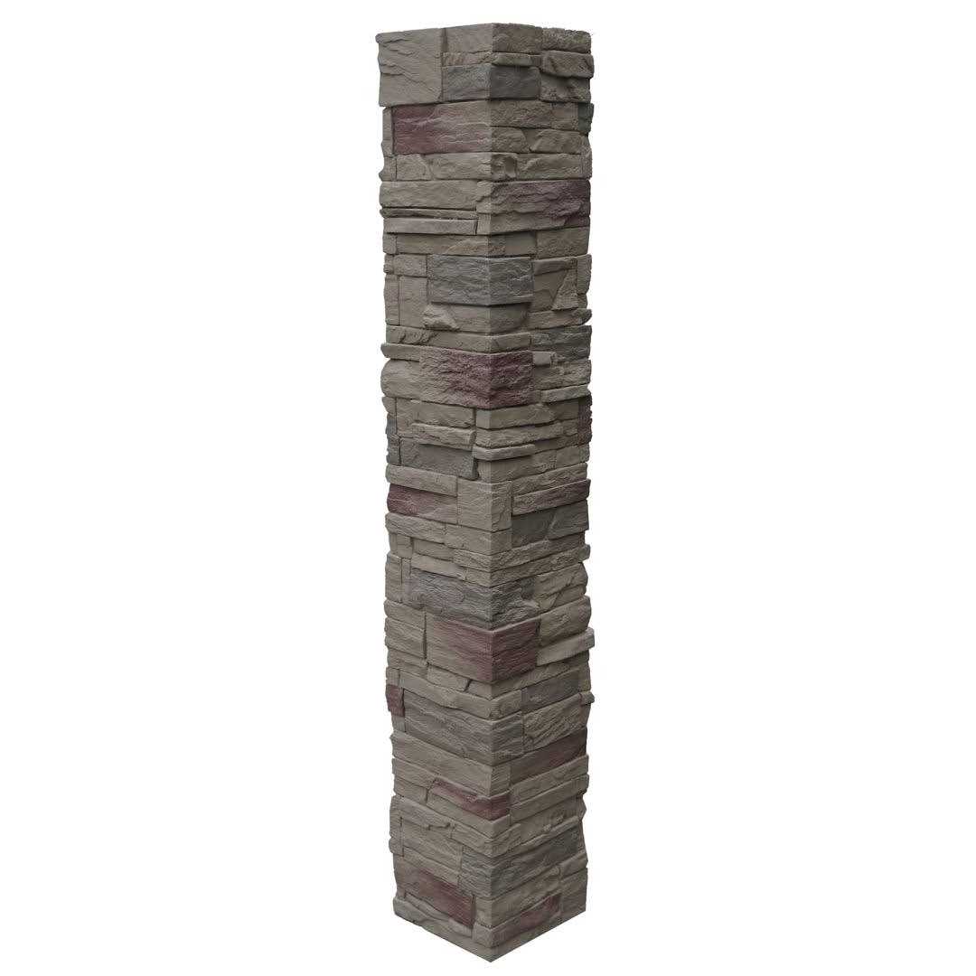 NextStone Country Ledgestone 8 in. x 8 in. x 47 Polyurethane Faux Stone Split Post Cover - Cheap Fitting