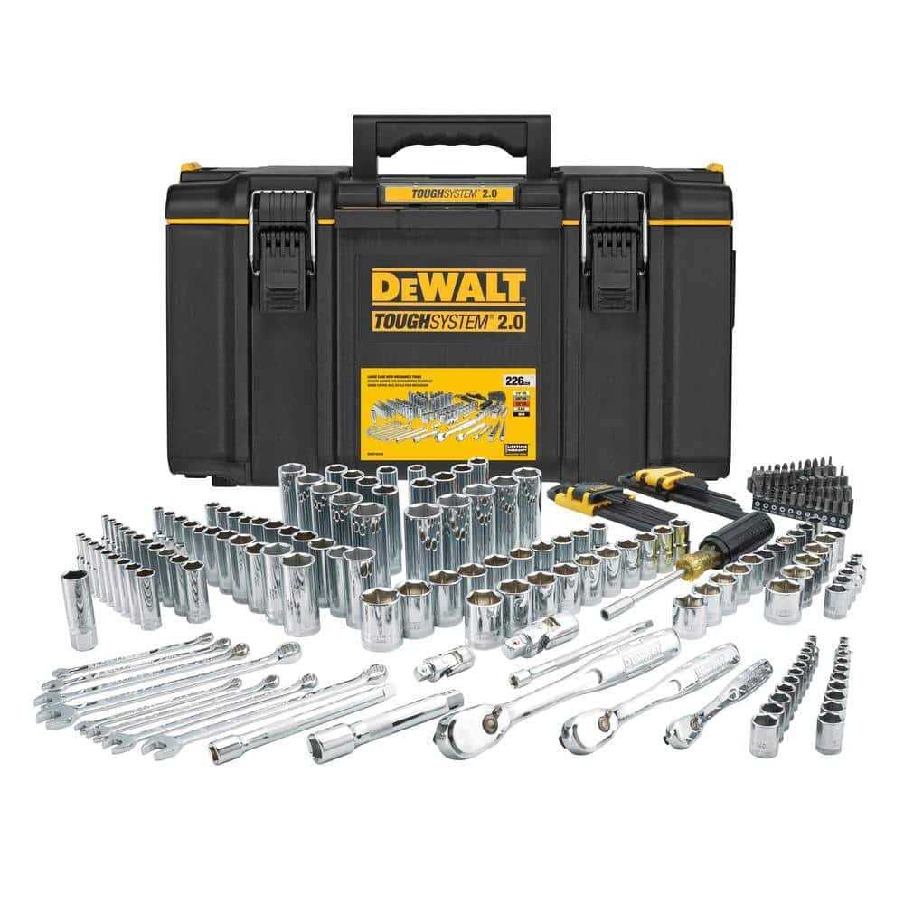 DeWalt Mechanics Tool Set with TOUGHSYSTEM 2.0 22 in. Medium Tool Box - Cheap Fitting