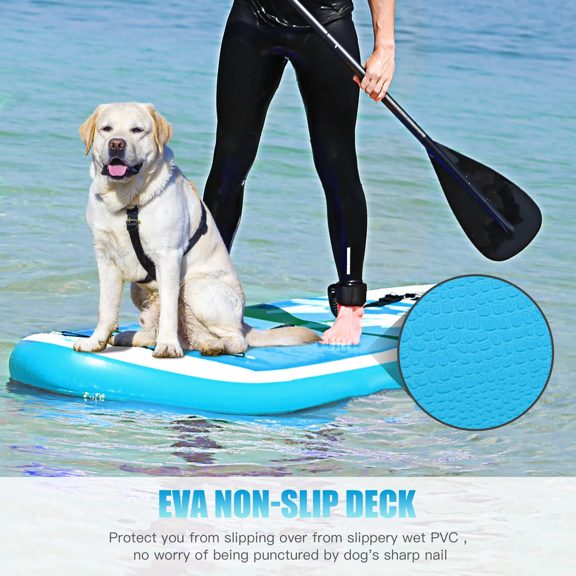 Famistar 10' Inflatable Stand Up Paddle Board 6