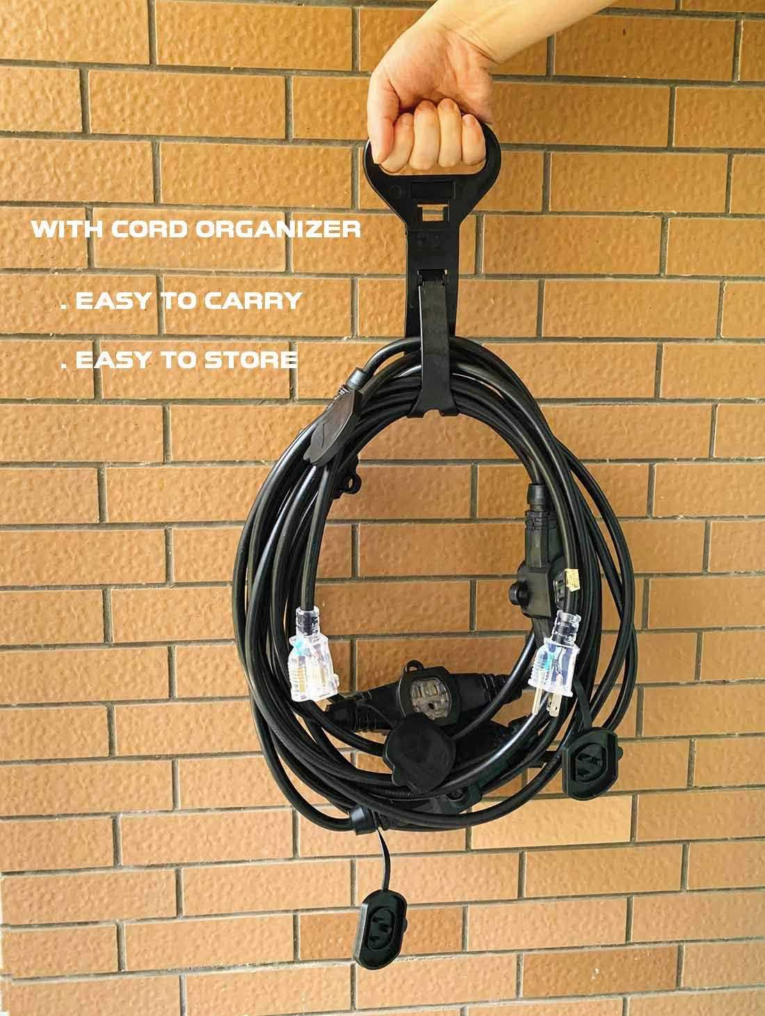 Kutatek 30Ft 12/3 Multi-Outlet Heavy Duty Extension Cord 6 Outlets Evenly Spaced Every 5Ft,Indoor/Outdoor Christmas Lighting - Cheap Fitting