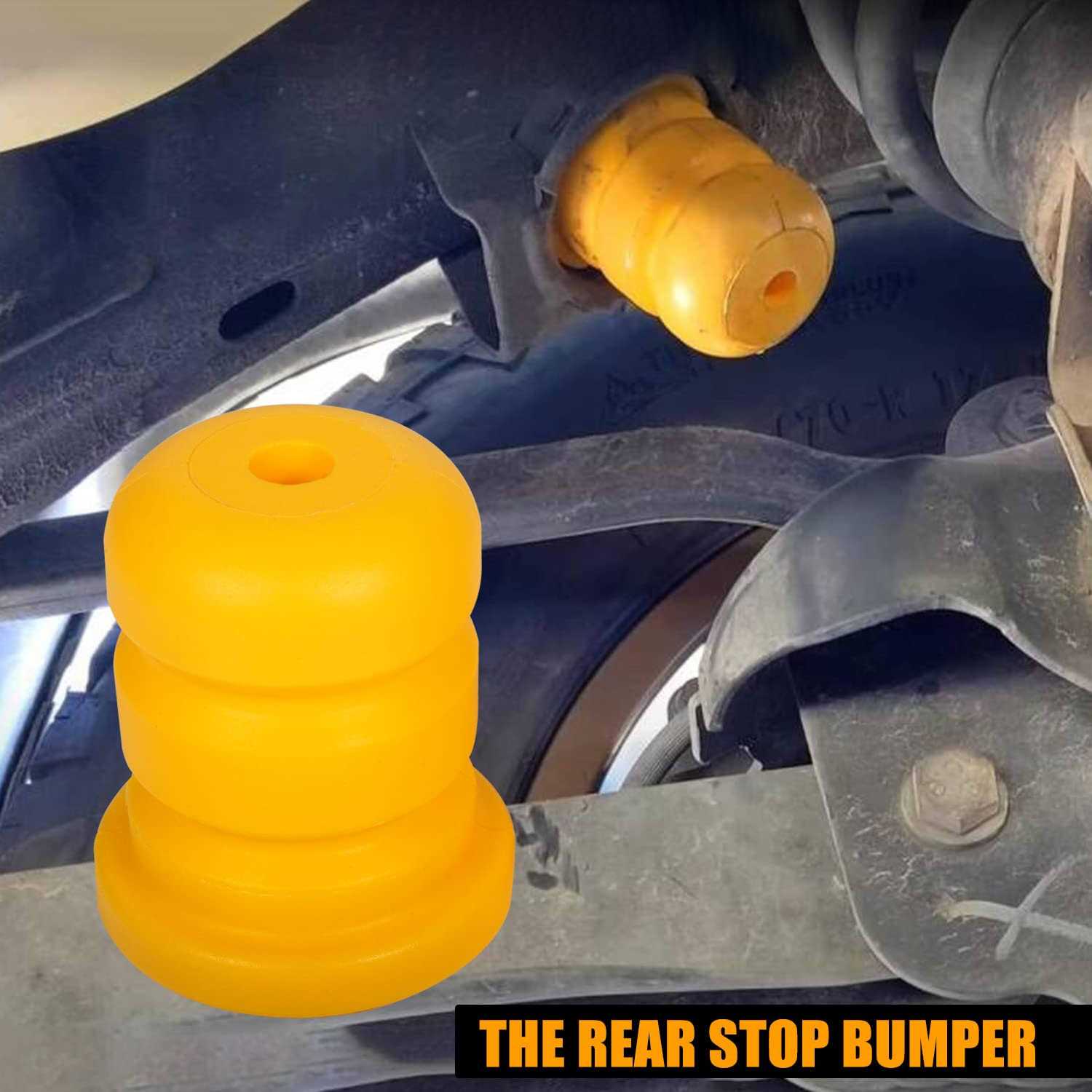 RANSOTO Two Control Arm Bumpers and Two Control Rear Axle Bumpers Replace 15153958 905-208 15039397 Compatible with Chevy Suburban Avalanche GMC Yukon - Cheap Fitting