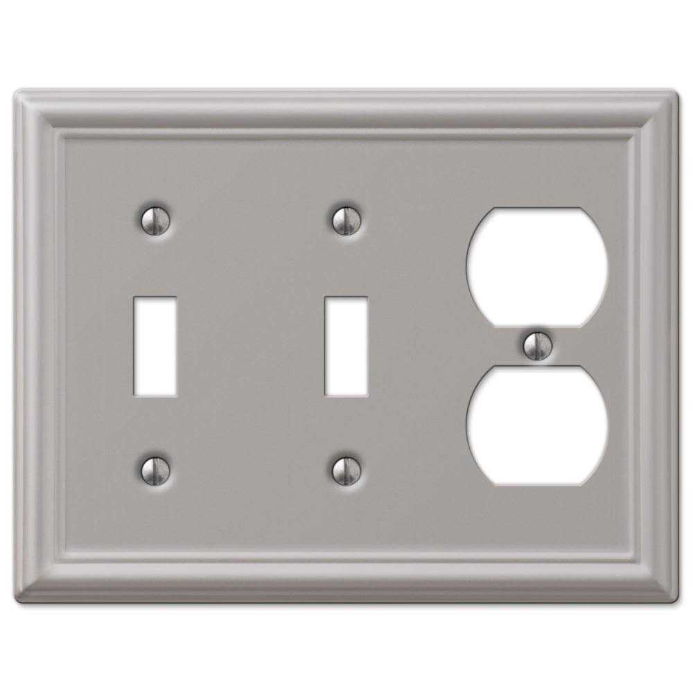 Amerelle 149TTDBN Chelsea Wallplate 2 Toggle / 1 Duplex - Cheap Fitting