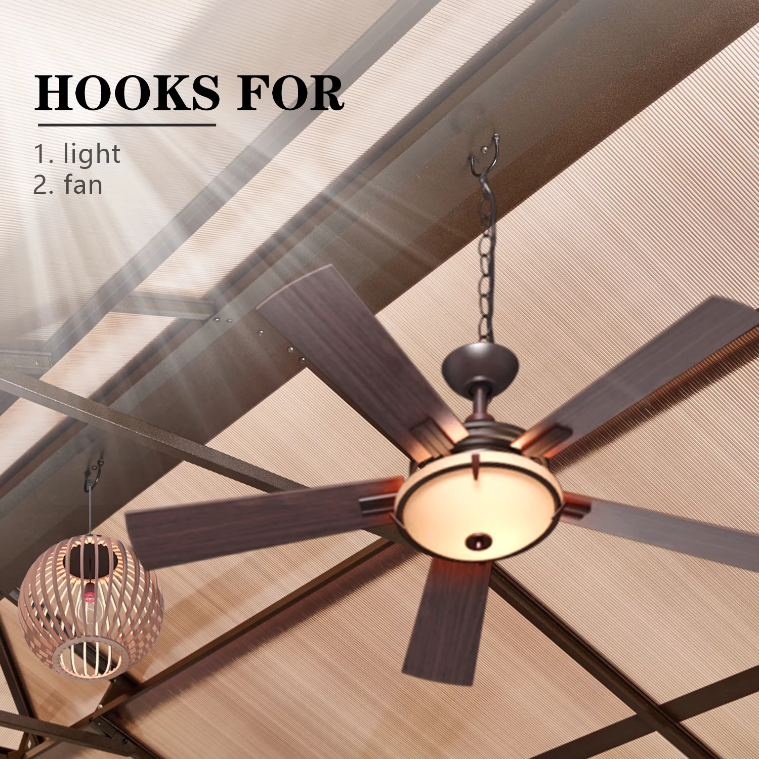 Yoleny 12'x16' Outdoor Polycarbonate Double Roof Hardtop 12 ft Gazebo Canopy, Brown - Cheap Fitting