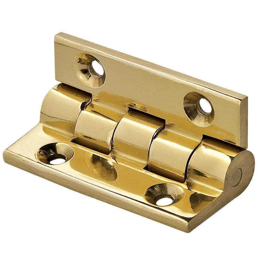 Vertex Stop Hinge Polished Brass 1-1/2 x 1-1/8 Pair by Woodcraft - Cheap Fitting