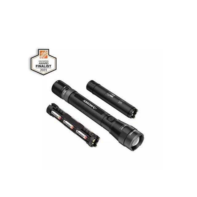 Husky 5000 Lumens Dual Power LED Rechargeable Focusing Flashlight with Rechargeable Battery and USB-C Cable Included - Cheap Fitting