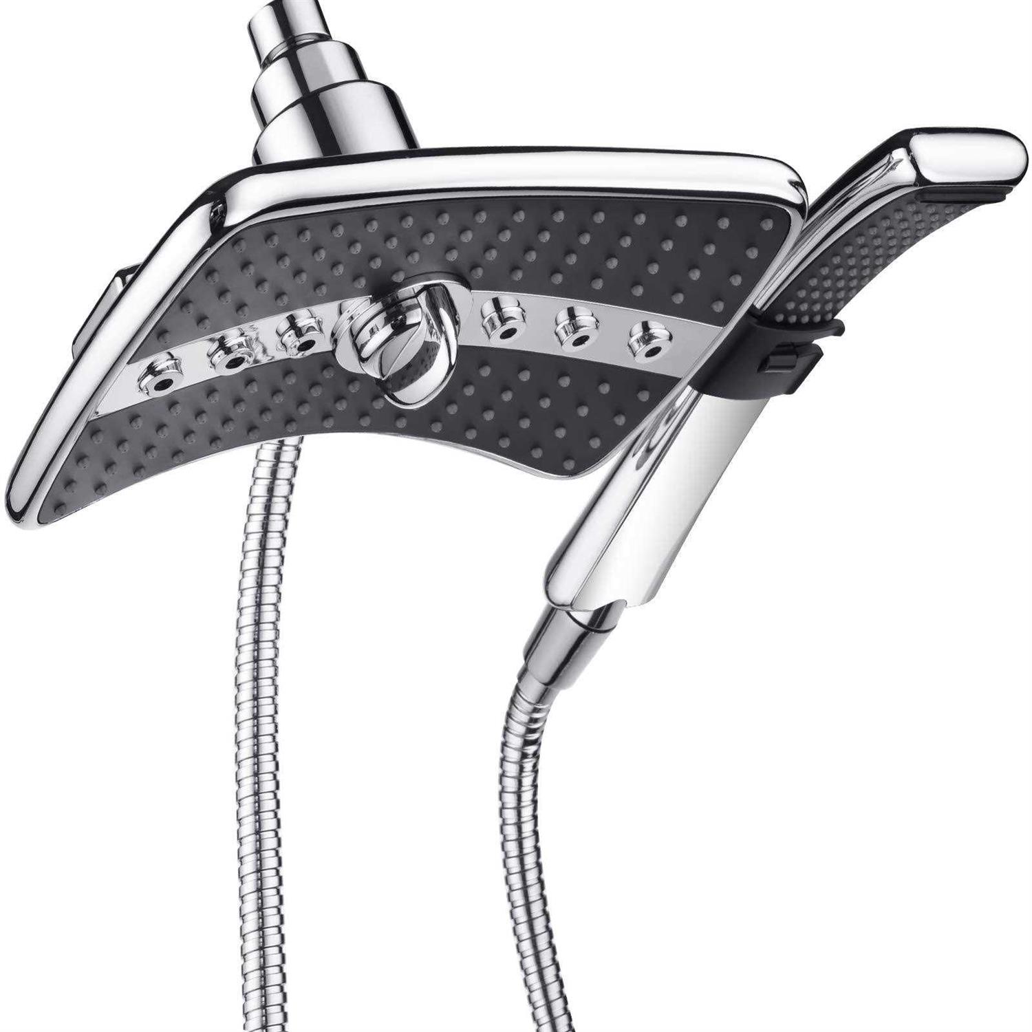 Bright Showers Dual Shower Head Combo - Cheap Fitting