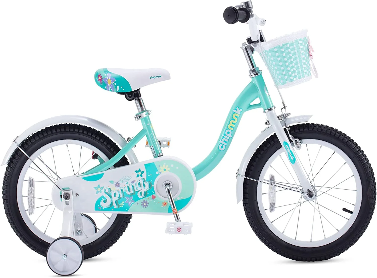 RoyalBaby Spring Kids Bike Girls 14 Inch Bicycle with Basket for Ages 3-9 Years Training Wheel Options Green - Cheap Fitting