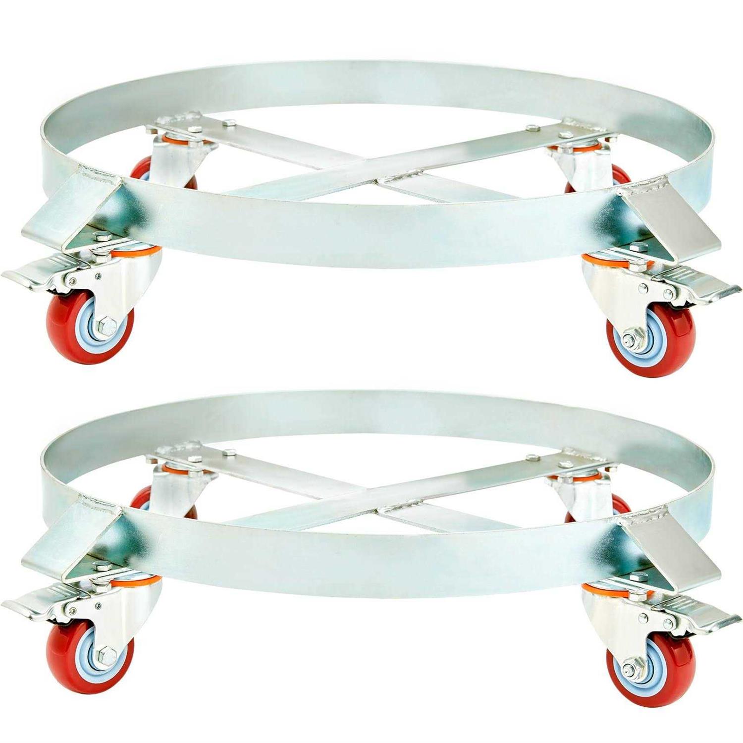 VEVOR 2PCS 55 Gallon Heavy Duty Drum Dolly 1000 lbs Load Capacity - Cheap Fitting