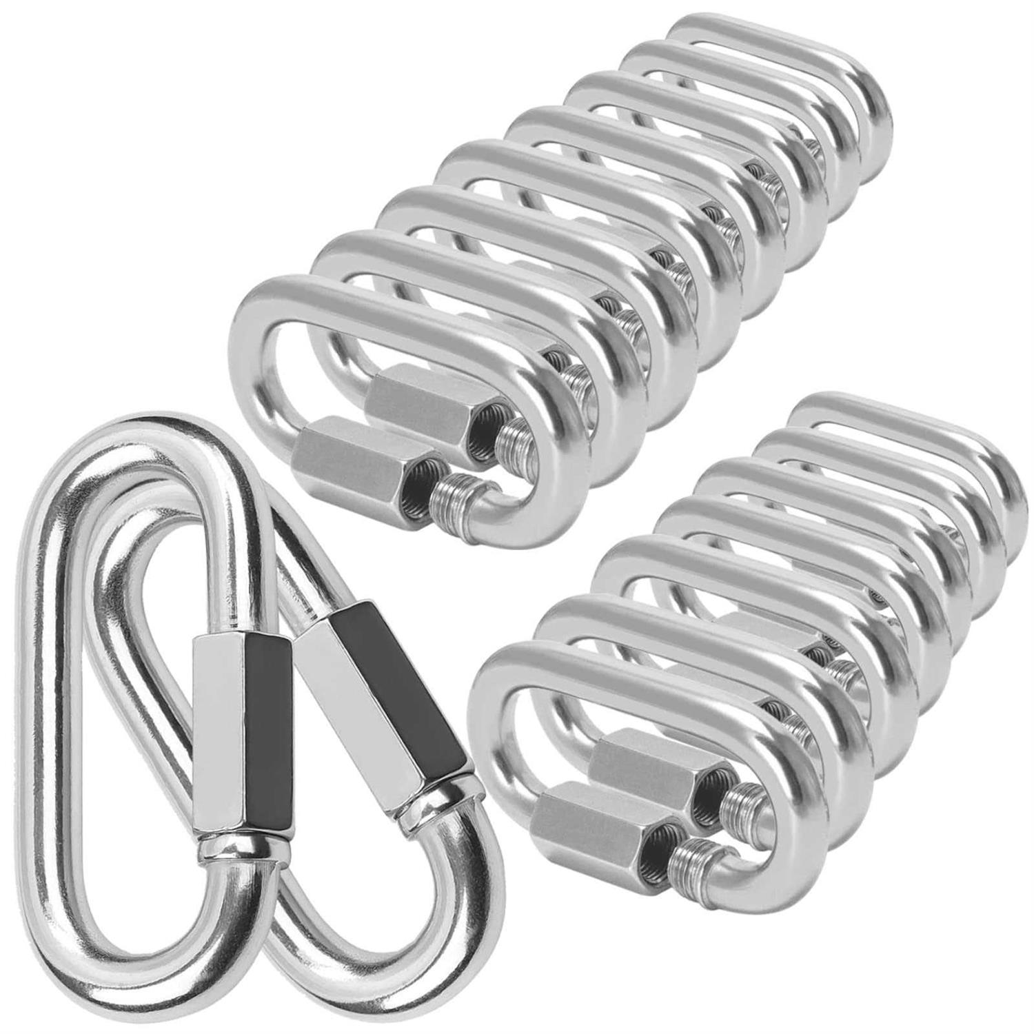 Quick Links Chain Heavy Duty Carabiner Clips Galvanized Thread Quick Link Hardware for Safety Chain Swing Gym - Cheap Fitting