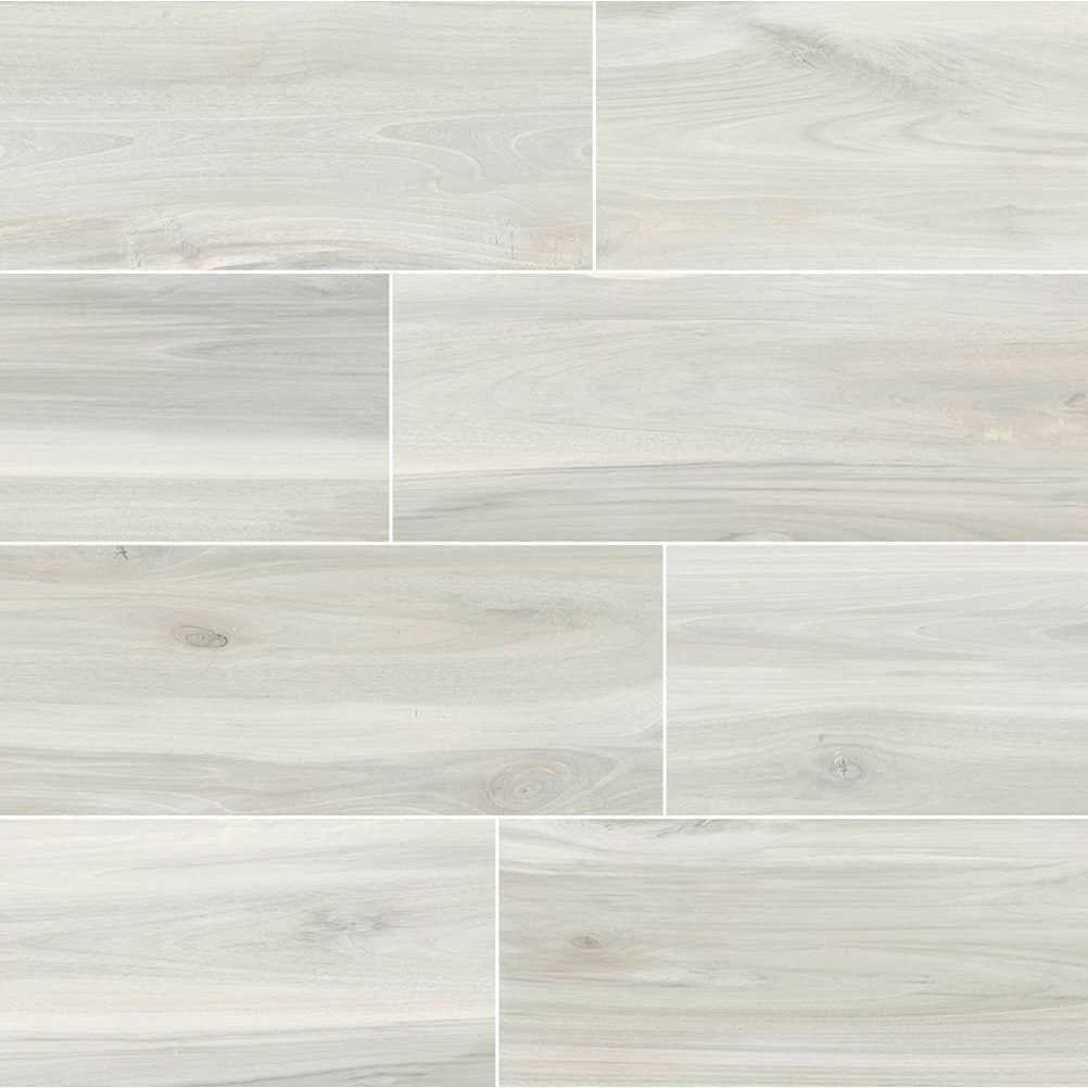 allen + roth Birch White 6-in x 24-in Glazed Porcelain Wood Look Floor and Wall Tile 17BI10 - Cheap Fitting