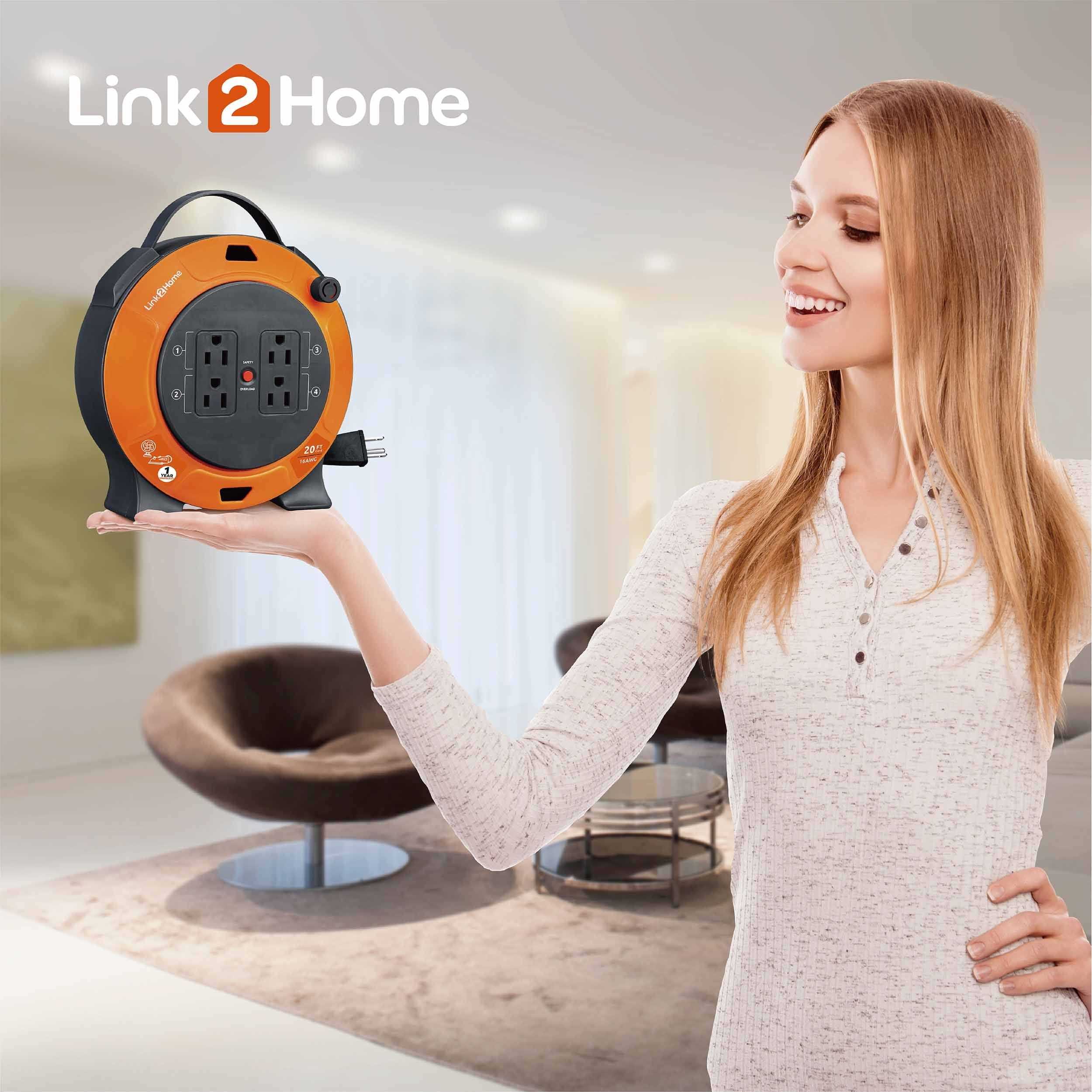 Link2Home Cord Reel 20 Ft. Extension Cord - Cheap Fitting