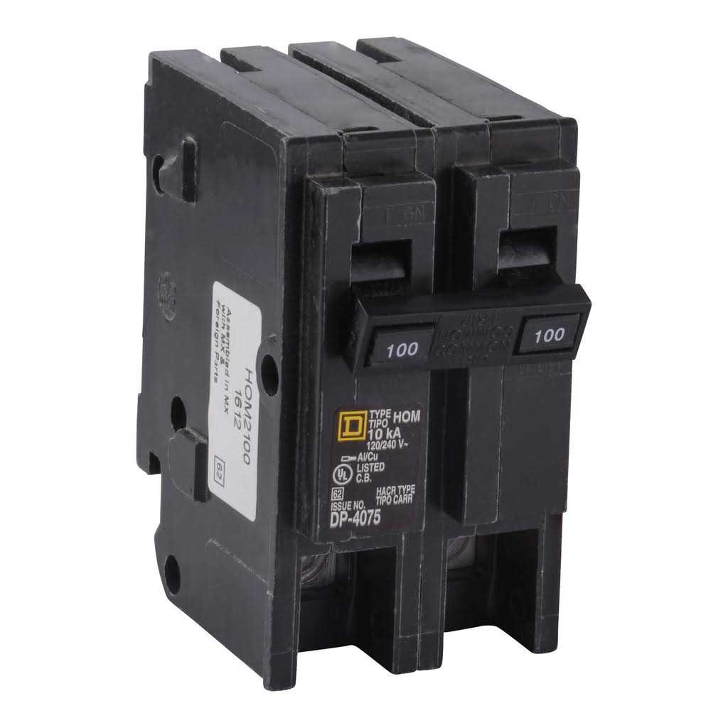 Square D Double Pole Homeline Circuit Breaker - Cheap Fitting