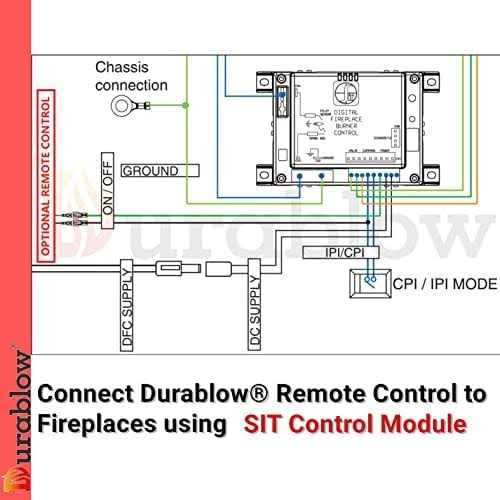 Durablow TR1003 On/Off Gas Fire Fireplace Remote Control Kit + Thermostat + Timer with Lcd Screen for Millivolt Valve - Cheap Fitting