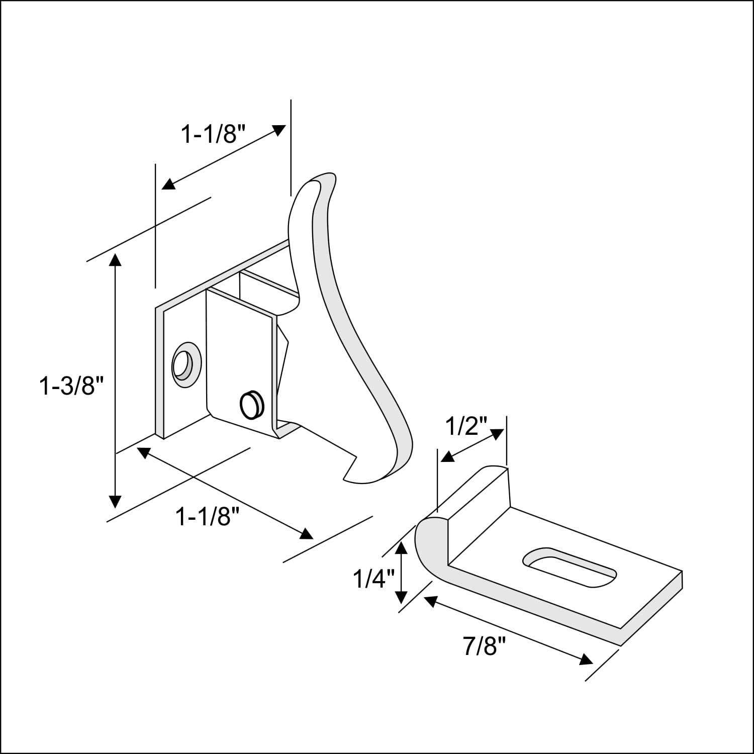 Rok Hardware Extra Heavy Duty Elbow Latch Cabinet Door/Window Catch - Cheap Fitting