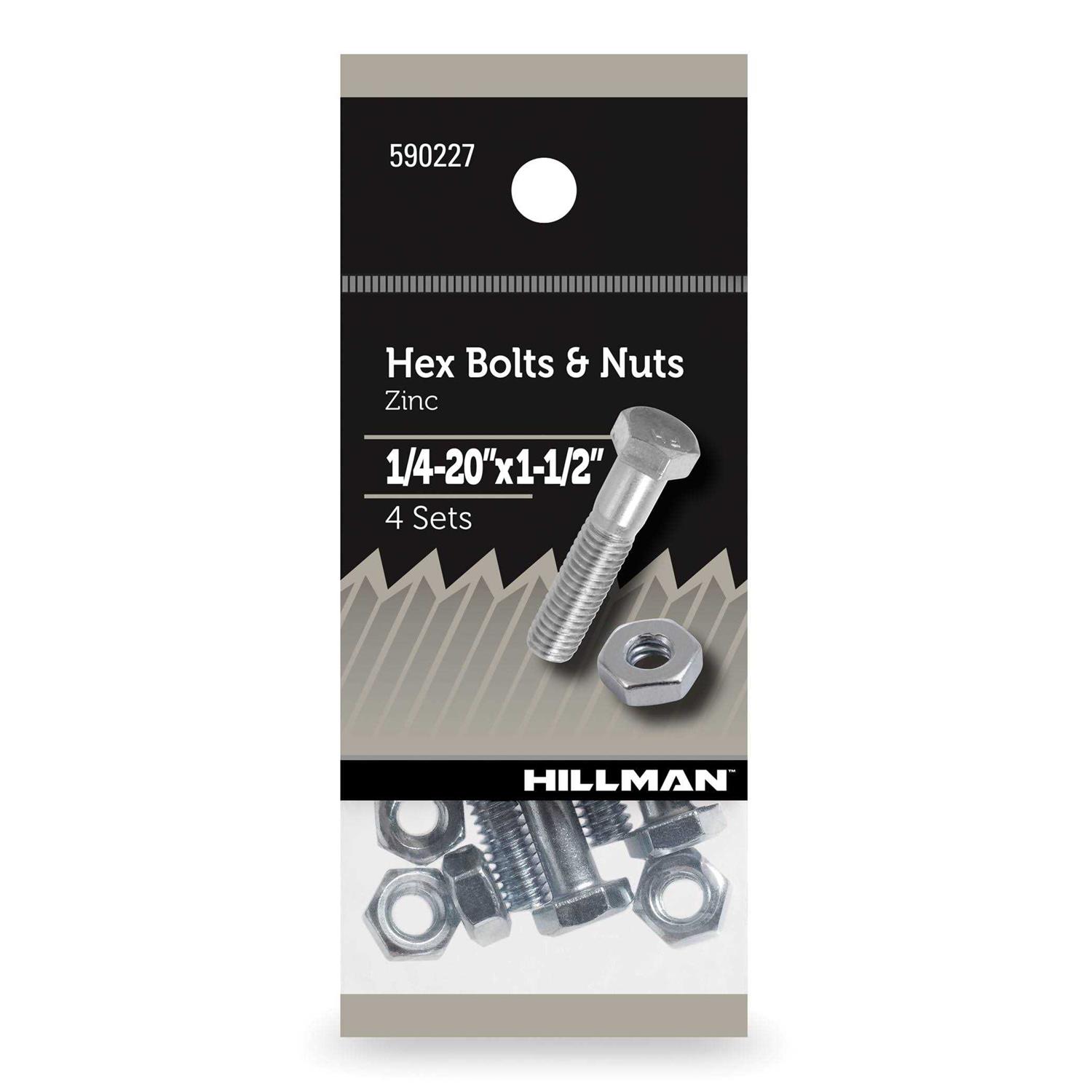 Hillman Hex Bolts and Nuts Grade 2 Steel - Cheap Fitting