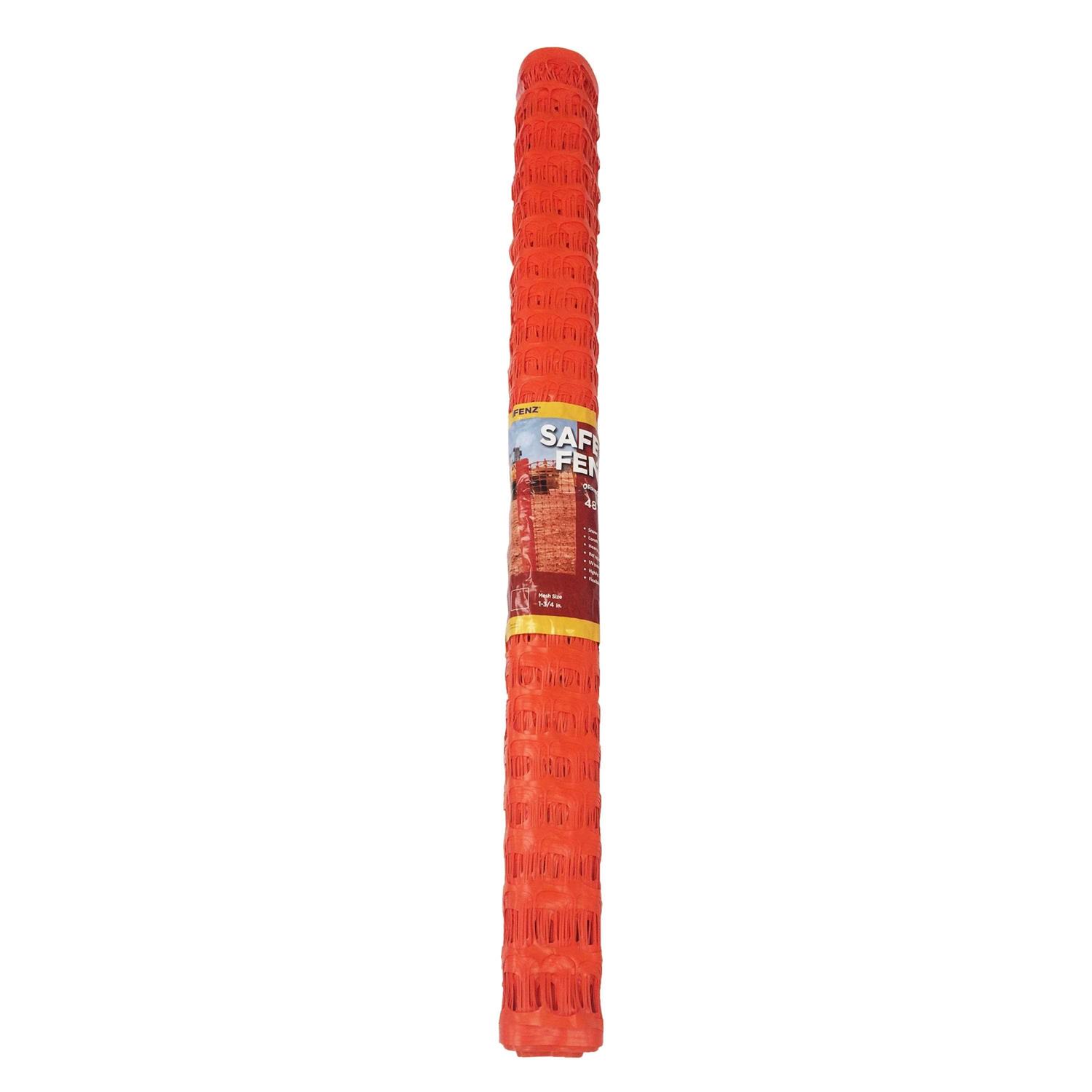 allFENZ 1-3/4 in. x 4 ft. x 100 ft. Orange Safety Barrier Fence - Cheap Fitting