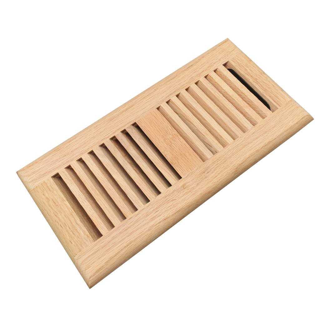 Razo Oak Wood Floor Register Drop in Vent Cover with Damper - Cheap Fitting