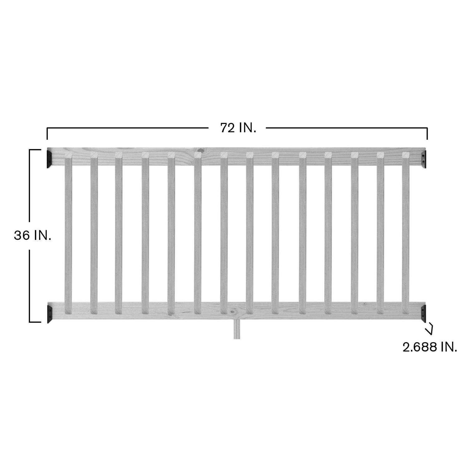 ProWood 6 ft. Wood Railing Kit with Beveled Wood Balusters - Cheap Fitting