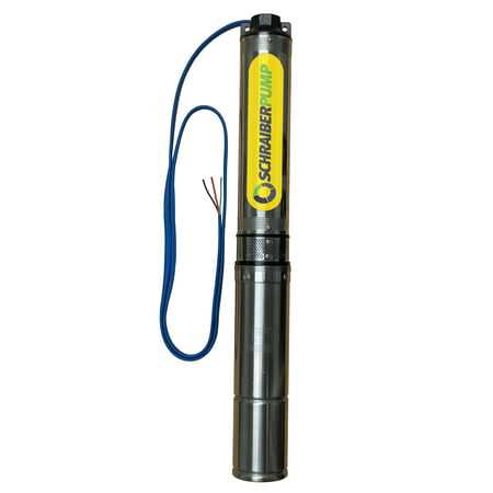 Schraiberpump 4C306-4 Deep Well Submersible Pump 3/4HP 115V 203FT 80PSI max 21GPM 2 wire - Cheap Fitting