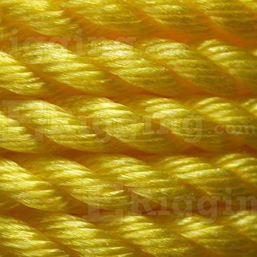 1 x 300′ Reel, Yellow, 3-Strand Polypropylene Rope - Cheap Fitting