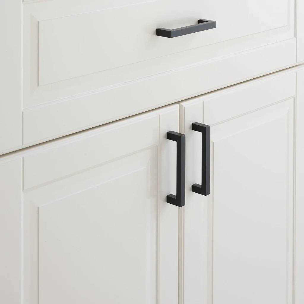 Black Cabinet Handles Black Drawer Cabinet Pulls Square Bar Kitchen Cabinet Hardware - Cheap Fitting