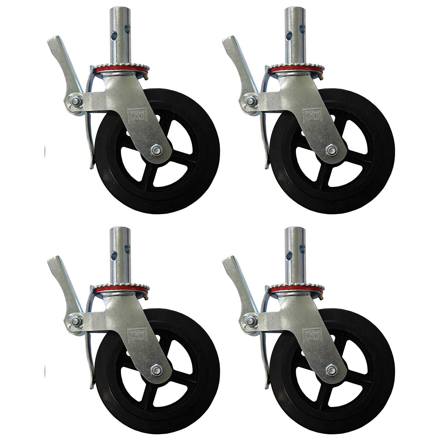 Cbm Scaffold A Set Of 4 Wheel 8 Caster With Cast Iron Hub 1 38 Caster Wheel With 2 Lock-In Brakes Scaffolding Rolling Tower CBM1290 - Cheap Fitting