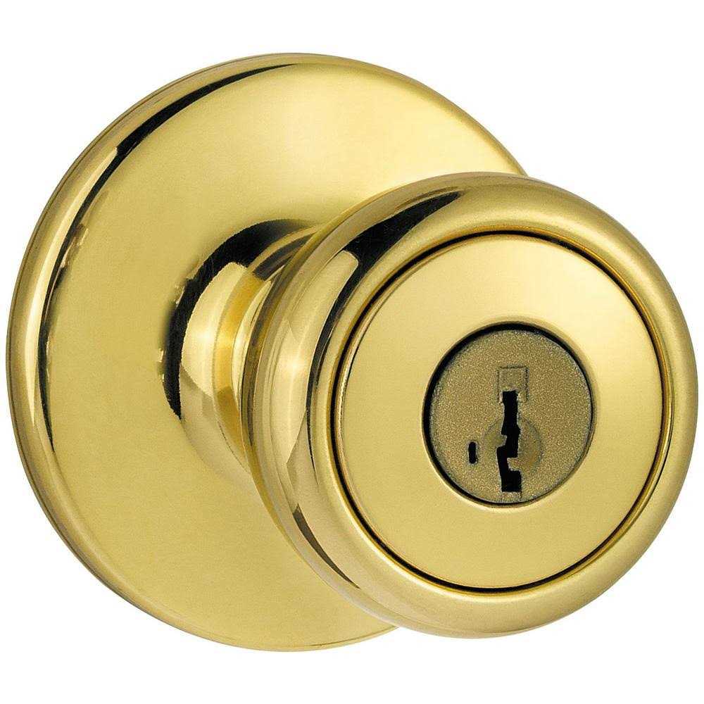 Kwikset 400T-3 Bright Brass Keyed Entry Tylo Knob 400T 3 SMT 6AL K3 - Cheap Fitting