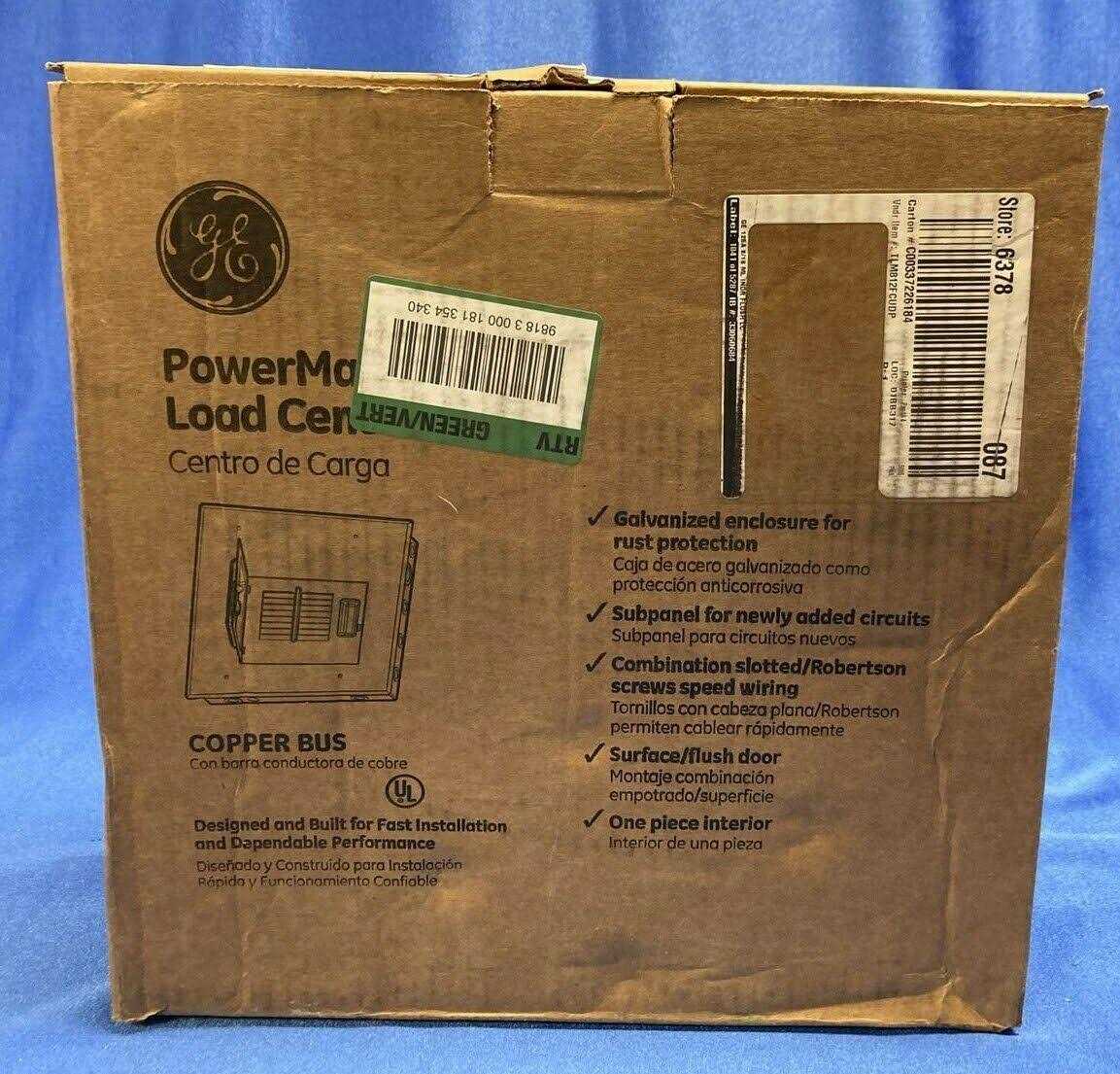 GE TLM812FCUDP Main Lug Convertible Load Center, 125A - Cheap Fitting