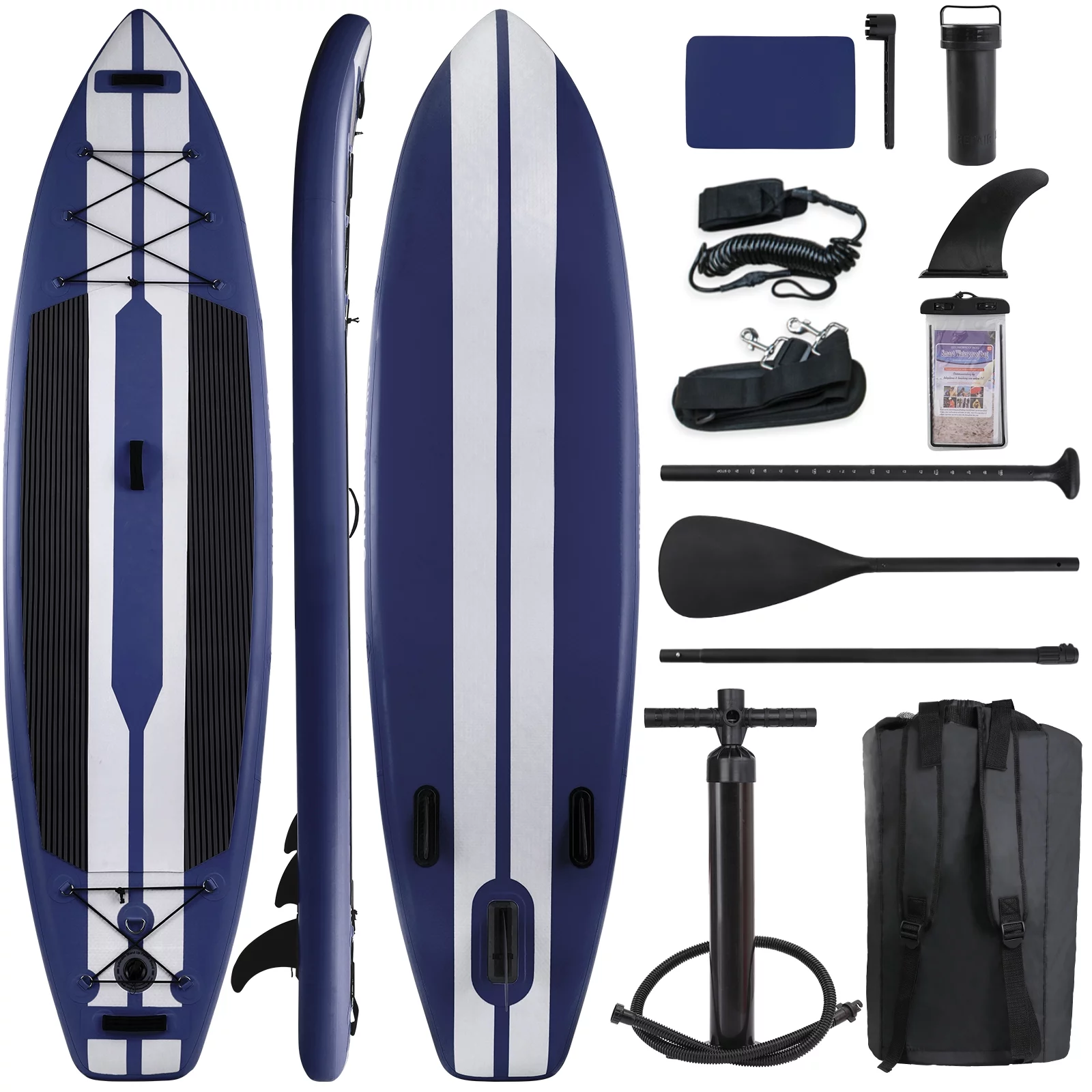 Arlopu 11FT Stand Up Paddle Board Inflatable with Premium SUP Accessories & Backpack, Non-Slip Deck, Waterproof Bag, Leash, Paddle and Hand Pump - Cheap Fitting