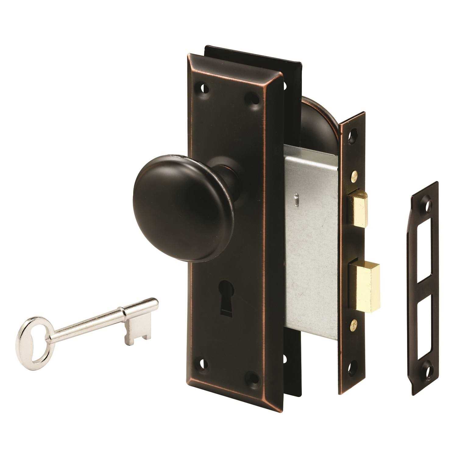 Prime-Line Security Oil Rubbed Bronze Mortise Lockset 1-3/4 - Cheap Fitting