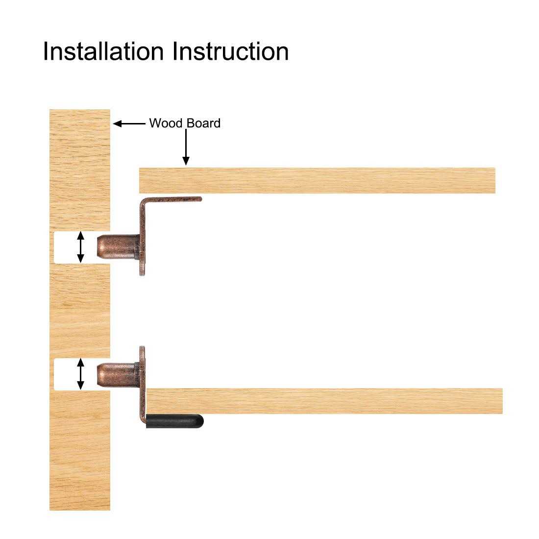 Unique Bargains Shelf Support Peg,6mm L Support,Cabinet Shelf,Bracket Peg w Sleeve,for Kitchen Furniture Book Shelve - Cheap Fitting