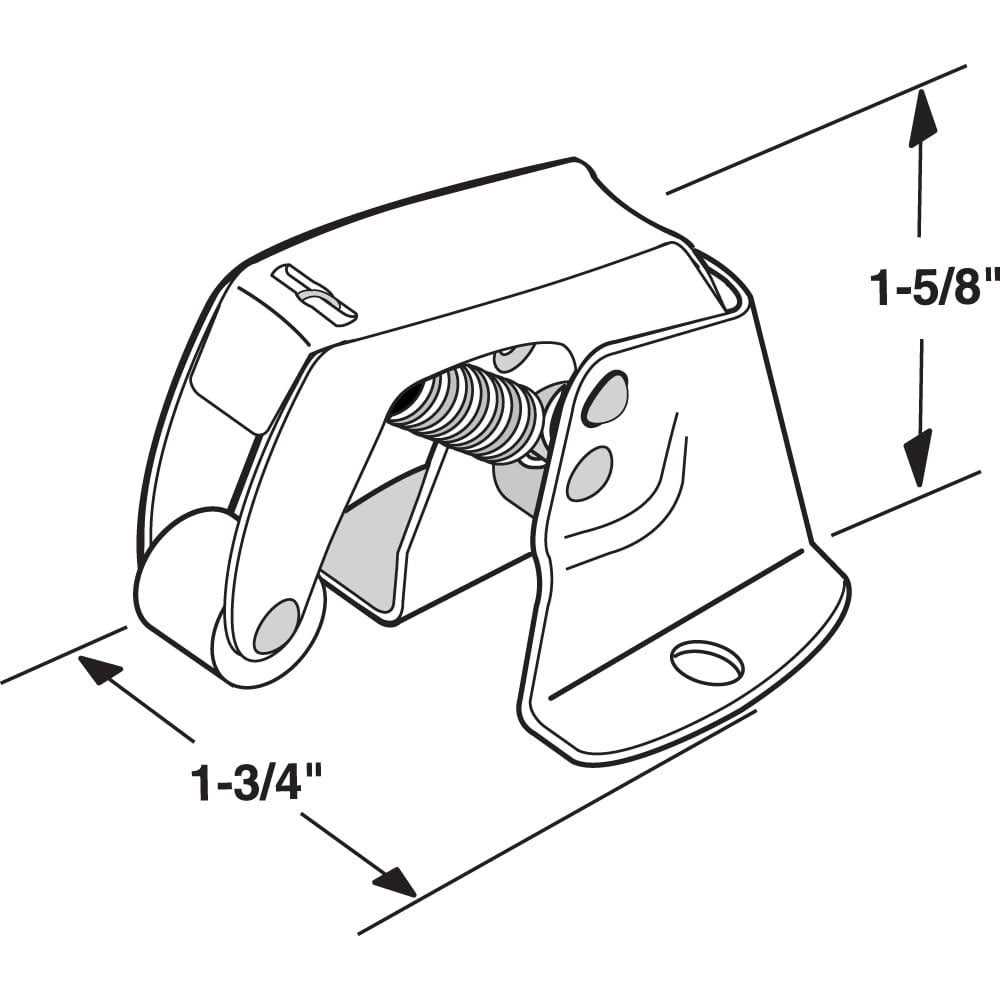 Prime-Line 1-5/8 in. H X 1-3/4 in. W Zinc-Plated Steel Door Catch - Cheap Fitting
