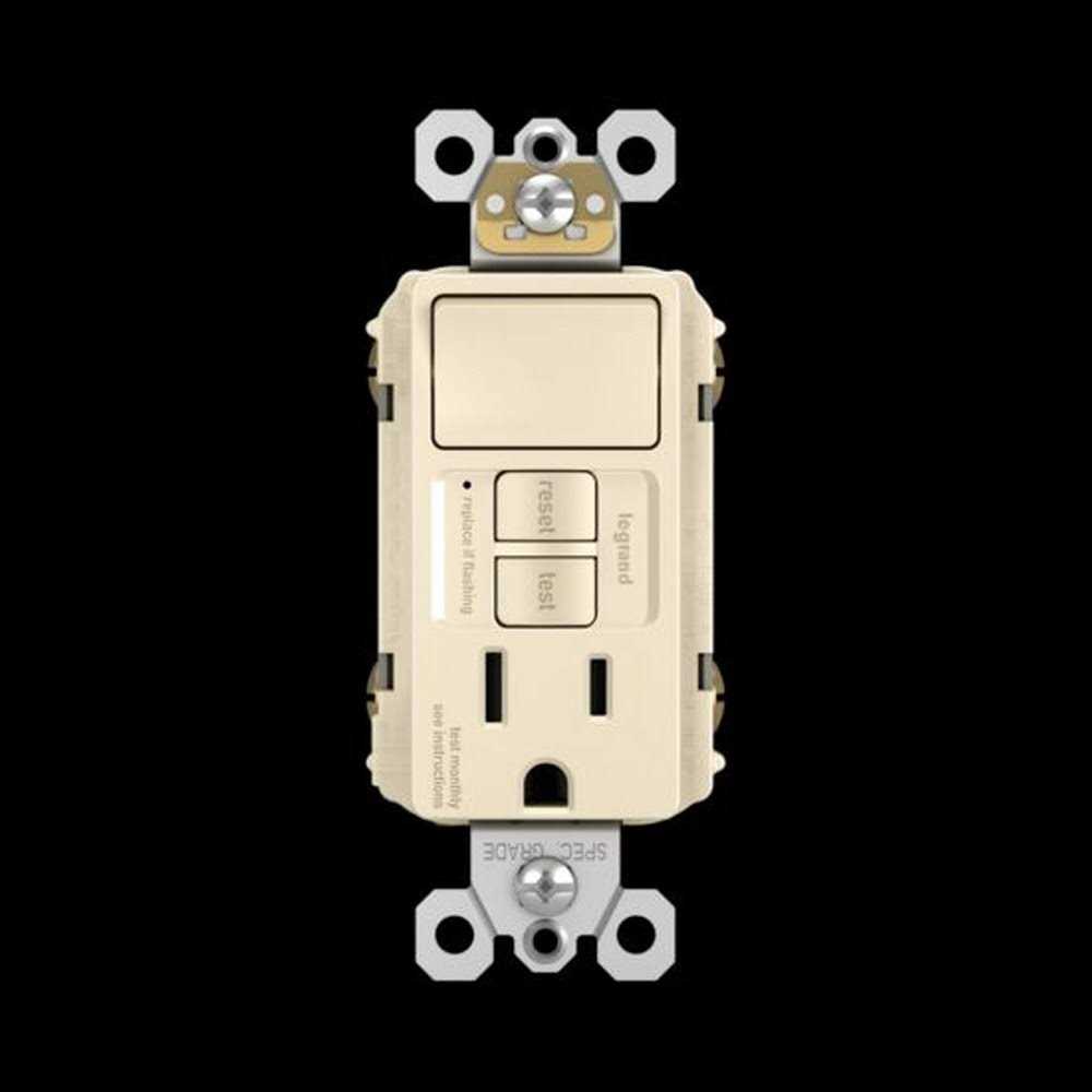 Pass Seymour 1597SWTTRWCCD4 GFCI Receptacle/Single-Pole Switch - Cheap Fitting
