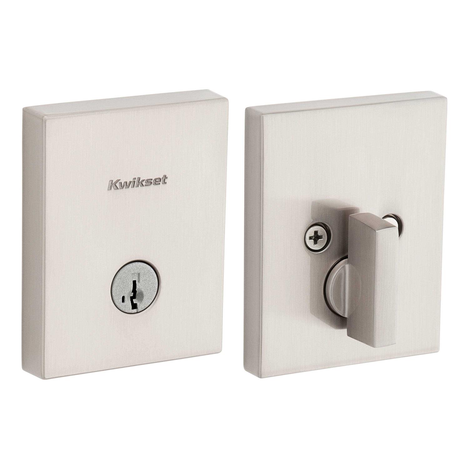 Kwikset 258RCT-S San Clemente Rectangular Low Profile Single Cylinder Deadbolt - Cheap Fitting