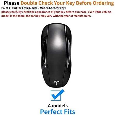 Hefanor Genuine Leather Key Fob Case Cover Replacement for Tesla Model S ,Model 3 - Cheap Fitting