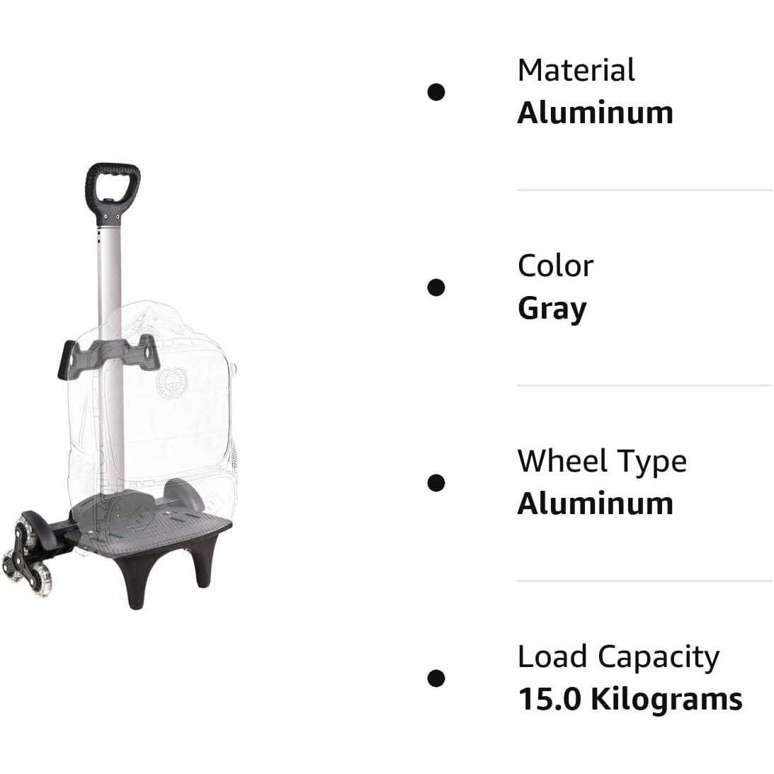 Backpack Trolley Wheeled Cart Aluminum Alloy Folding Trolley Cart for Schoolbag - Cheap Fitting